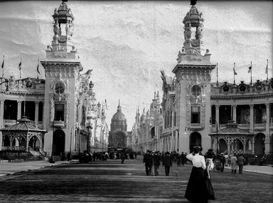 <em>"Paris Exposition: Palaces of the Esplanade des Invalides, Paris, France, 1900"</em>, 1900. Glass negative 3.25x4.25in, 3.25 x 4.25 in. Brooklyn Museum, Goodyear. (Photo: Brooklyn Museum, S03i1542n01a.jpg