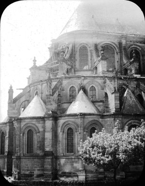 <em>"Cathedral, Noyon, France, 1903"</em>, 1903. Lantern slide 3.25x4in, 3.25 x 4 in. Brooklyn Museum, Goodyear. (Photo: Brooklyn Museum, S03i1641l01.jpg