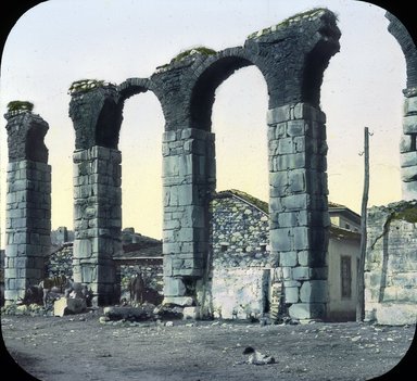 <em>"Aqueduct, Ephesus, Turkey, 1903"</em>, 1903. Lantern slide 3.25x4in, 3.25 x 4 in. Brooklyn Museum, Goodyear. (Photo: Brooklyn Museum, S03i1645l01.jpg