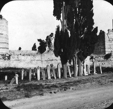 <em>"Ancient walls, Istanbul, Turkey, 1903"</em>, 1903. Lantern slide 3.25x4in, 3.25 x 4 in. Brooklyn Museum, Goodyear. (Photo: Brooklyn Museum, S03i1651l01.jpg