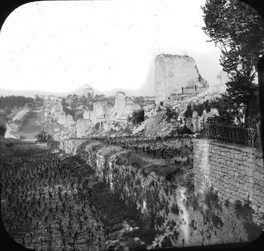 <em>"Ancient walls, Istanbul, Turkey, 1903"</em>, 1903. Lantern slide 3.25x4in, 3.25 x 4 in. Brooklyn Museum, Goodyear. (Photo: Brooklyn Museum, S03i1652l01.jpg