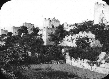 <em>"Ancient walls, Istanbul, Turkey, 1903"</em>, 1903. Lantern slide 3.25x4in, 3.25 x 4 in. Brooklyn Museum, Goodyear. (Photo: Brooklyn Museum, S03i1653l01.jpg