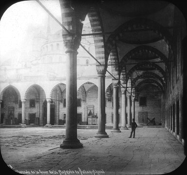 <em>"Mosque of Ahmed I, Istanbul, Turkey, 1903"</em>, 1903. Lantern slide 3.25x4in, 3.25 x 4 in. Brooklyn Museum, Goodyear. (Photo: Brooklyn Museum, S03i1697l01.jpg