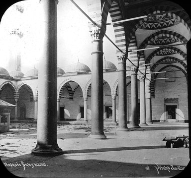 <em>"Mosque of Soliman, Istanbul, Turkey, 1903"</em>, 1903. Lantern slide 3.25x4in, 3.25 x 4 in. Brooklyn Museum, Goodyear. (Photo: Brooklyn Museum, S03i1707l01.jpg