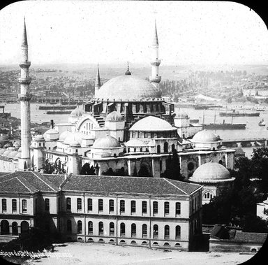 <em>"Mosque of Suleiman I, Istanbul, Turkey, 1903"</em>, 1903. Lantern slide 3.25x4in, 3.25 x 4 in. Brooklyn Museum, Goodyear. (Photo: Brooklyn Museum, S03i1711l01.jpg