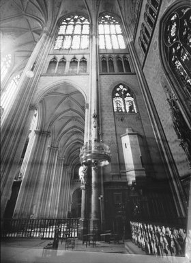 <em>"Cathedral, St. Quentin, France, 1907"</em>, 1907. Lantern slide 3.25x4in, 3.25 x 4 in. Brooklyn Museum, Goodyear. (Photo: Brooklyn Museum, S03i1840l01.jpg