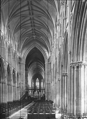 <em>"Cathedral, Lichfield, England, 1914"</em>, 1914. Lantern slide 3.25x4in, 3.25 x 4 in. Brooklyn Museum, Goodyear. (Photo: Brooklyn Museum, S03i1854l01.jpg