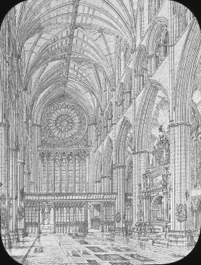 <em>"Cathedral interior, n.d."</em>. Lantern slide 3.25x4in, 3.25 x 4 in. Brooklyn Museum, Goodyear. (Photo: Brooklyn Museum, S03i1864l01.jpg