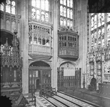 <em>"Cathedral interior, n.d."</em>. Lantern slide 3.25x4in, 3.25 x 4 in. Brooklyn Museum, Goodyear. (Photo: Brooklyn Museum, S03i1872l01.jpg