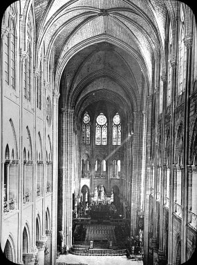 <em>"Cathedral interior, n.d."</em>. Lantern slide 3.25x4in, 3.25 x 4 in. Brooklyn Museum, Goodyear. (Photo: Brooklyn Museum, S03i1876l01.jpg