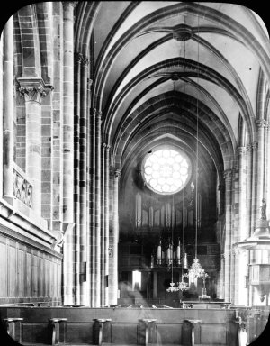 <em>"Cathedral interior, n.d."</em>. Lantern slide 3.25x4in, 3.25 x 4 in. Brooklyn Museum, Goodyear. (Photo: Brooklyn Museum, S03i1879l01.jpg
