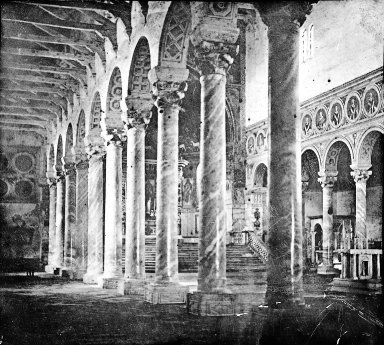 <em>"Interior, n.d."</em>. Lantern slide 3.25x4in, 3.25 x 4 in. Brooklyn Museum, Goodyear. (Photo: Brooklyn Museum, S03i1911l01.jpg