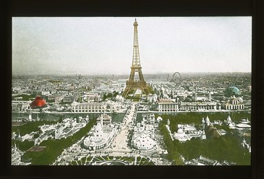 <em>"Paris Exposition: aerial view, Paris, France, 1900"</em>, 1900. Lantern slide 3.25x4in, 3.25 x 4 in. Brooklyn Museum, Goodyear. (Photo: Brooklyn Museum, S03i1918l01_SL1.jpg