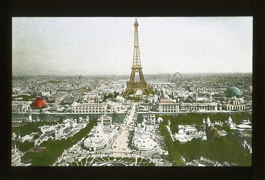 <em>"Paris Exposition: aerial view, Paris, France, 1900"</em>, 1900. Lantern slide 3.25x4in, 3.25 x 4 in. Brooklyn Museum, Goodyear. (Photo: Brooklyn Museum, S03i1918l01_large_SL1.jpg