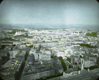 <em>"Paris Exposition: aerial view, Paris, France, 1900"</em>, 1900. Lantern slide 3.25x4in, 3.25 x 4 in. Brooklyn Museum, Goodyear. (Photo: Brooklyn Museum, S03i1921l01.jpg