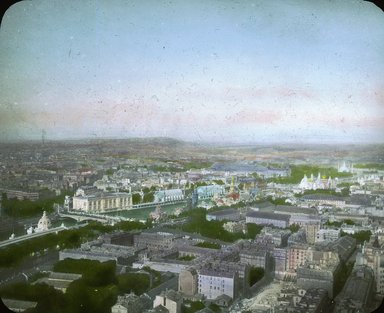 <em>"Paris Exposition: aerial view, Paris, France, 1900"</em>, 1900. Lantern slide 3.25x4in, 3.25 x 4 in. Brooklyn Museum, Goodyear. (Photo: Brooklyn Museum, S03i1922l01.jpg