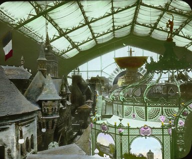 <em>"Paris Exposition: Agricultural Section, Chocolat Menier, Paris, France, 1900"</em>, 1900. Lantern slide 3.25x4in, 3.25 x 4 in. Brooklyn Museum, Goodyear. (Photo: Brooklyn Museum, S03i1929l01.jpg
