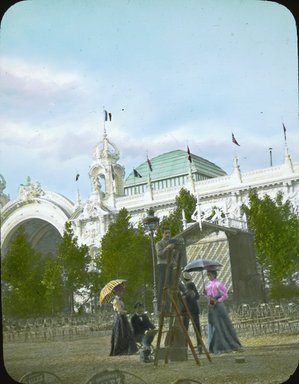 <em>"Paris Exposition: Champ de Mars, Paris, France, 1900"</em>, 1900. Lantern slide 3.25x4in, 3.25 x 4 in. Brooklyn Museum, Goodyear. (Photo: Brooklyn Museum, S03i1938l01.jpg