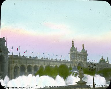 <em>"Paris Exposition: Chemistry and Transportation, Paris, France, 1900"</em>, 1900. Lantern slide 3.25x4in, 3.25 x 4 in. Brooklyn Museum, Goodyear. (Photo: Brooklyn Museum, S03i1949l01.jpg