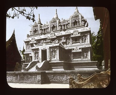 <em>"Paris Exposition: Dutch East Indies Pavilion, Paris, France, 1900"</em>, 1900. Lantern slide 3.25x4in, 3.25 x 4 in. Brooklyn Museum, Goodyear. (Photo: Brooklyn Museum, S03i1957l01_SL1.jpg