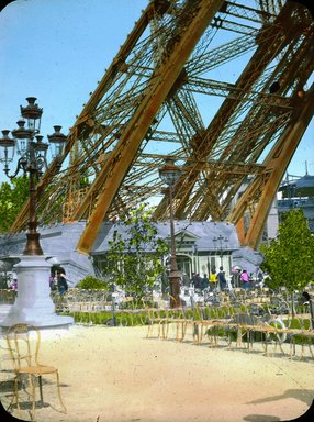 <em>"Paris Exposition: Eiffel Tower, Paris, France, 1900"</em>, 1900. Lantern slide 3.25x4in, 3.25 x 4 in. Brooklyn Museum, Goodyear. (Photo: Brooklyn Museum, S03i1960l01.jpg