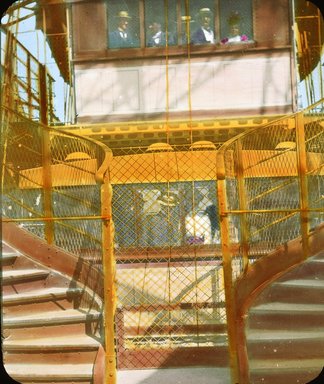 <em>"Paris Exposition: Eiffel Tower, Paris, France, 1900"</em>, 1900. Lantern slide 3.25x4in, 3.25 x 4 in. Brooklyn Museum, Goodyear. (Photo: Brooklyn Museum, S03i1962l01.jpg