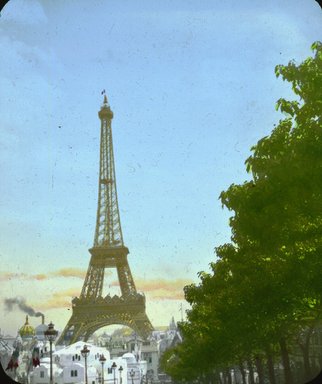 <em>"Paris Exposition: Eiffel Tower, Paris, France, 1900"</em>, 1900. Lantern slide 3.25x4in, 3.25 x 4 in. Brooklyn Museum, Goodyear. (Photo: Brooklyn Museum, S03i1964l01.jpg