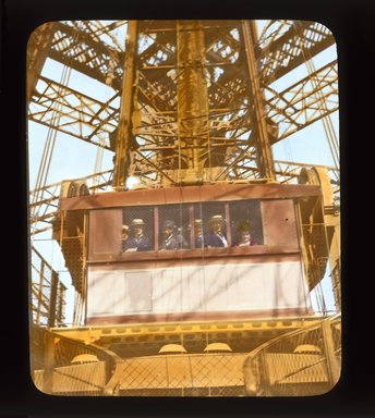 <em>"Paris Exposition: Eiffel Tower, Paris, France, 1900"</em>, 1900. Lantern slide 3.25x4in, 3.25 x 4 in. Brooklyn Museum, Goodyear. (Photo: Brooklyn Museum, S03i1966l01_SL1.jpg