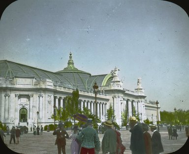 <em>"Paris Exposition: Grand Palais, Paris, France, 1900"</em>, 1900. Lantern slide 3.25x4in, 3.25 x 4 in. Brooklyn Museum, Goodyear. (Photo: Brooklyn Museum, S03i1991l01.jpg