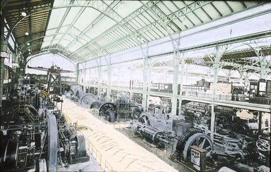 <em>"Paris Exposition: Machinery Section, Paris, France, 1900"</em>, 1900. Lantern slide 3.25x4in, 3.25 x 4 in. Brooklyn Museum, Goodyear. (Photo: Brooklyn Museum, S03i2003l01_SL1.jpg