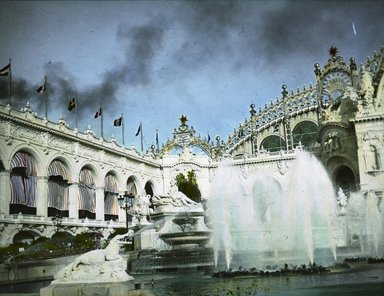 <em>"Paris Exposition: Palace of Electricity, Paris, France, 1900"</em>, 1900. Lantern slide 3.25x4in, 3.25 x 4 in. Brooklyn Museum, Goodyear. (Photo: Brooklyn Museum, S03i2027l01.jpg