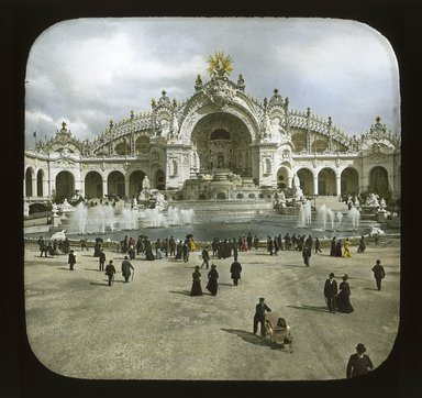 <em>"Paris Exposition: Palace of Electricity, Paris, France, 1900"</em>, 1900. Lantern slide 3.25x4in, 3.25 x 4 in. Brooklyn Museum, Goodyear. (Photo: Brooklyn Museum, S03i2029l01_SL1.jpg