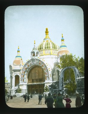 <em>"Paris Exposition: Palace of Metallurgy and Mines, Paris, France, 1900"</em>, 1900. Lantern slide 3.25x4in, 3.25 x 4 in. Brooklyn Museum, Goodyear. (Photo: Brooklyn Museum, S03i2031l01_SL1.jpg