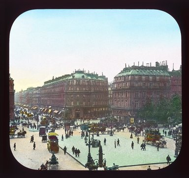 <em>"Paris Exposition: Place de l'Opera, Paris, France, 1900"</em>, 1900. Lantern slide 3.25x4in, 3.25 x 4 in. Brooklyn Museum, Goodyear. (Photo: Brooklyn Museum, S03i2034l01_SL1.jpg