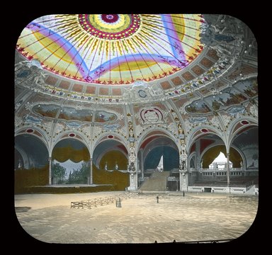 <em>"Paris Exposition: Salle des Fetes, Paris, France, 1900"</em>, 1900. Lantern slide 3.25x4in, 3.25 x 4 in. Brooklyn Museum, Goodyear. (Photo: Brooklyn Museum, S03i2045l01_SL1.jpg