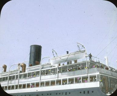 <em>"Paris Exposition: ship, Paris, France, 1900"</em>, 1900. Lantern slide 3.25x4in, 3.25 x 4 in. Brooklyn Museum, Goodyear. (Photo: Brooklyn Museum, S03i2051l01.jpg