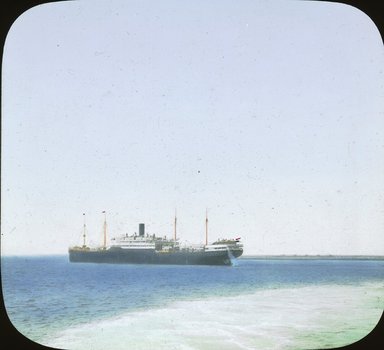 <em>"Paris Exposition: ship, Paris, France, 1900"</em>, 1900. Lantern slide 3.25x4in, 3.25 x 4 in. Brooklyn Museum, Goodyear. (Photo: Brooklyn Museum, S03i2053l01.jpg