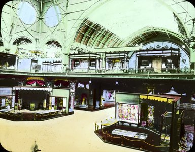 <em>"Paris Exposition: Textile Section, Paris, France, 1900"</em>, 1900. Lantern slide 3.25x4in, 3.25 x 4 in. Brooklyn Museum, Goodyear. (Photo: Brooklyn Museum, S03i2060l01.jpg