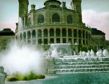 <em>"Paris Exposition: Trocadero Palace and Park, Paris, France, 1900"</em>, 1900. Lantern slide 3.25x4in, 3.25 x 4 in. Brooklyn Museum, Goodyear. (Photo: Brooklyn Museum, S03i2070l01.jpg