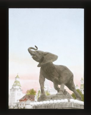 <em>"Paris Exposition: Trocadero Park, Paris, France, 1900"</em>, 1900. Lantern slide 3.25x4in, 3.25 x 4 in. Brooklyn Museum, Goodyear. (Photo: Brooklyn Museum, S03i2071l01_SL1.jpg