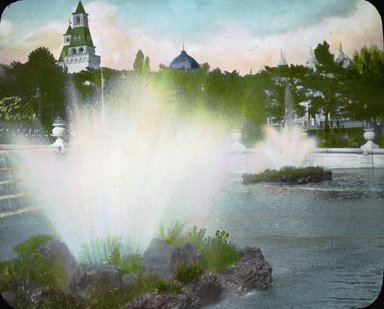 <em>"Paris Exposition: Trocadero Park, Paris, France, 1900"</em>, 1900. Lantern slide 3.25x4in, 3.25 x 4 in. Brooklyn Museum, Goodyear. (Photo: Brooklyn Museum, S03i2072l01.jpg