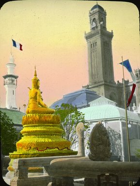 <em>"Paris Exposition: exterior view, Paris, France, 1900"</em>, 1900. Lantern slide 3.25x4in, 3.25 x 4 in. Brooklyn Museum, Goodyear. (Photo: Brooklyn Museum, S03i2092l01.jpg