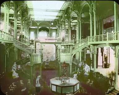 <em>"Paris Exposition: interior view, Paris, France, 1900"</em>, 1900. Lantern slide 3.25x4in, 3.25 x 4 in. Brooklyn Museum, Goodyear. (Photo: Brooklyn Museum, S03i2107l01.jpg