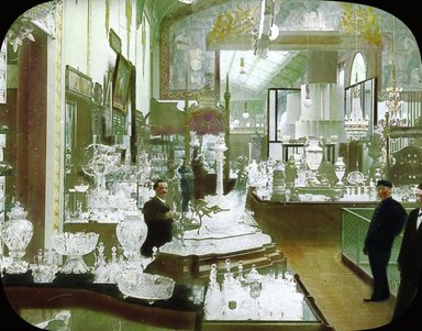 <em>"Paris Exposition: interior view, Paris, France, 1900"</em>, 1900. Lantern slide 3.25x4in, 3.25 x 4 in. Brooklyn Museum, Goodyear. (Photo: Brooklyn Museum, S03i2109l01.jpg