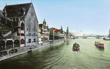 <em>"Paris Exposition: Vieux Paris (Old Paris), Paris, France, 1900"</em>, 1900. Lantern slide 3.25x4in, 3.25 x 4 in. Brooklyn Museum, Goodyear. (Photo: Brooklyn Museum, S03i2115l01.jpg