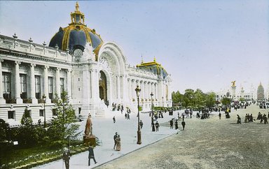 <em>"Paris Exposition: Petit Palais, Paris, France, 1900"</em>, 1900. Lantern slide 3.25x4in, 3.25 x 4 in. Brooklyn Museum, Goodyear. (Photo: Brooklyn Museum, S03i2124l01.jpg