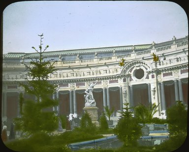 <em>"Paris Exposition: Petit Palais, Paris, France, 1900"</em>, 1900. Lantern slide 3.25x4in, 3.25 x 4 in. Brooklyn Museum, Goodyear. (Photo: Brooklyn Museum, S03i2129l01.jpg