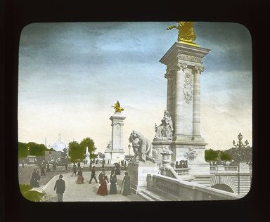 <em>"Paris Exposition: Pont Alexandre III, Paris, France, 1900"</em>, 1900. Lantern slide 3.25x4in, 3.25 x 4 in. Brooklyn Museum, Goodyear. (Photo: Brooklyn Museum, S03i2130l01_SL1.jpg