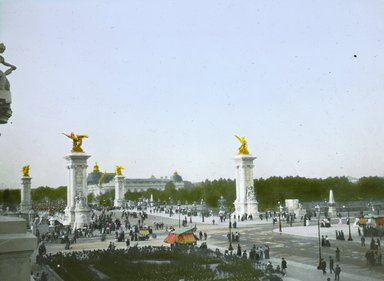 <em>"Paris Exposition: Pont Alexandre III, Paris, France, 1900"</em>, 1900. Lantern slide 3.25x4in, 3.25 x 4 in. Brooklyn Museum, Goodyear. (Photo: Brooklyn Museum, S03i2132l01.jpg