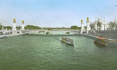 <em>"Paris Exposition: Pont Alexandre III, Paris, France, 1900"</em>, 1900. Lantern slide 3.25x4in, 3.25 x 4 in. Brooklyn Museum, Goodyear. (Photo: Brooklyn Museum, S03i2134l01.jpg